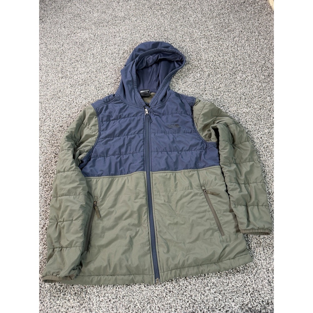 The North Face Quilted Full Zip Jacket Women's Size Large Green Outdoor